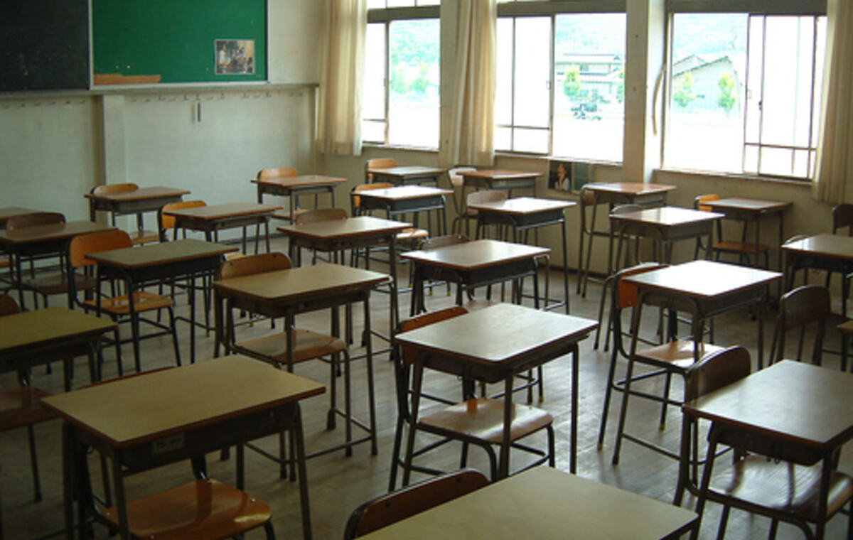 A bright, modern classroom